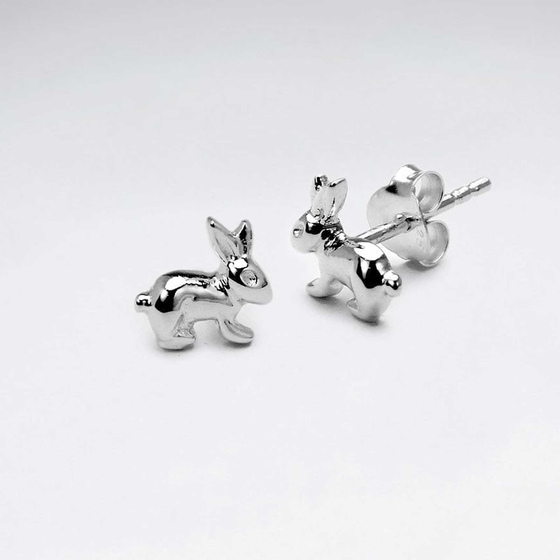 Monkimau Hasen Damen Ohrringe aus Silber