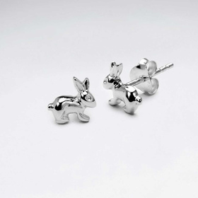 Monkimau Hasen Damen Ohrringe aus Silber
