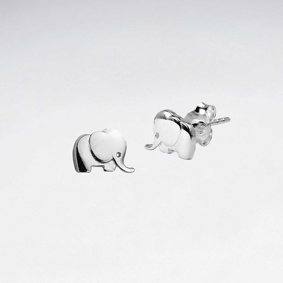 Monkimau Elefanten Damen Ohrringe aus Silber