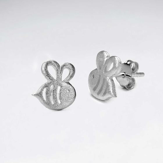 Monkimau Bienen Damen Ohrringe aus Silber