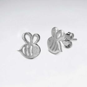 Monkimau Bienen Damen Ohrringe aus Silber