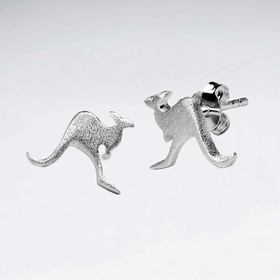Monkimau Knguru Damen Ohrringe aus Silber