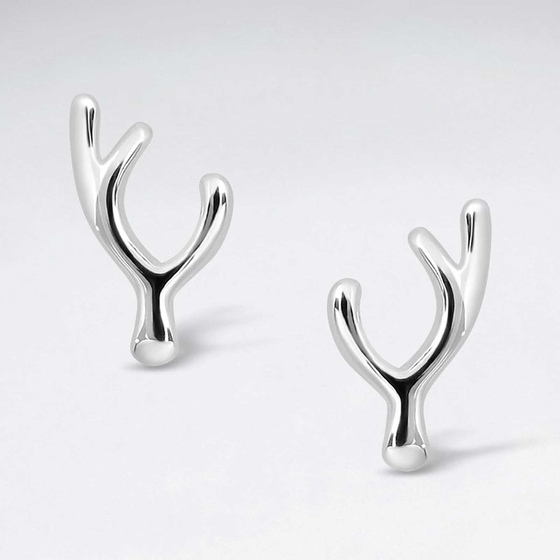 Monkimau Geweih Damen Ohrringe aus Silber