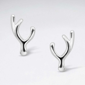 Monkimau Geweih Damen Ohrringe aus Silber
