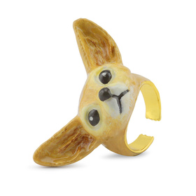 Auf dem Bild zu sehen sind Damen Ringe mit Fuchs Fennek...