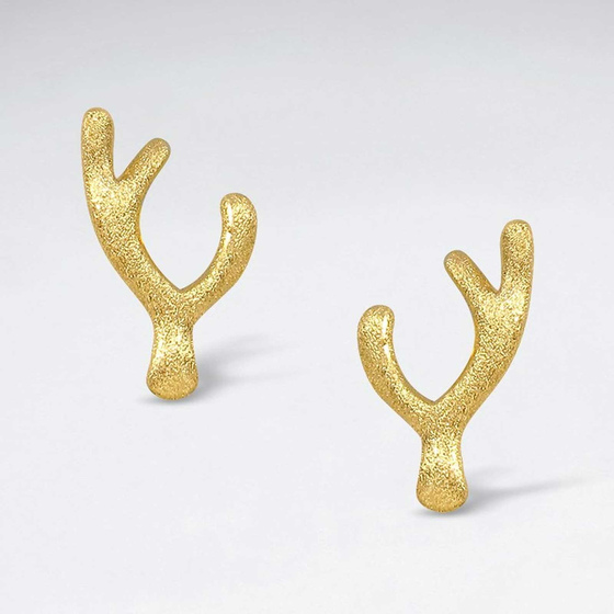 Monkimau Geweih Damen Ohrringe aus Silber