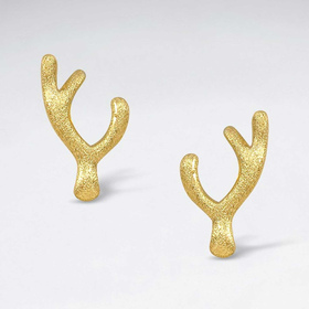 Monkimau Geweih Damen Ohrringe aus Silber