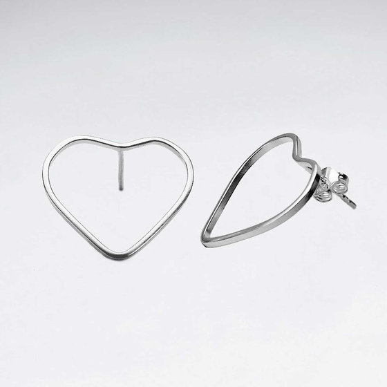 Monkimau Herz Damen Ohrringe aus Silber