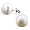 Auf dem Bild zu sehen sind Kinder Ohrringe Perlen Ohrstecker aus 925 Sterling Silver echt Silber 10mm