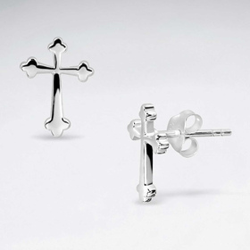 Monkimau Kreuz Damen Ohrringe aus Silber