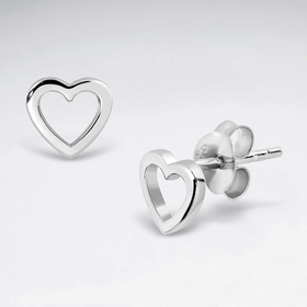 Monkimau Herz Damen Ohrringe aus Silber