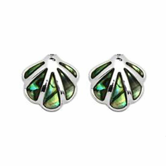 Monkimau Muschel Damen Ohrstecker Ohrringe aus Silber