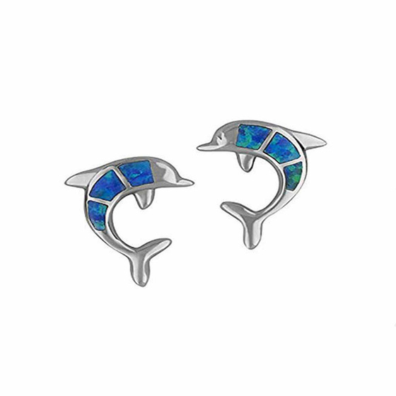 Monkimau Delfin Damen Ohrstecker Ohrringe aus Silber