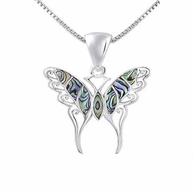 Monkimau Schmetterling Damen Halsketten Anhnger aus Silber