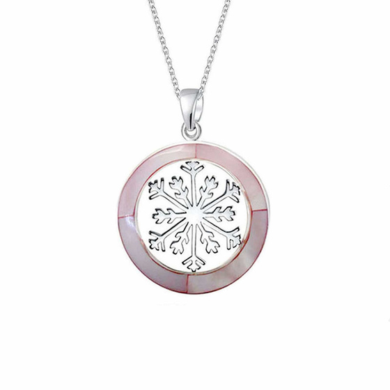 Monkimau Schneeflocke Damen Halsketten Anhnger aus Silber