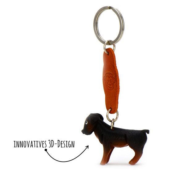 Rottweiler Schlsselanhnger aus Leder