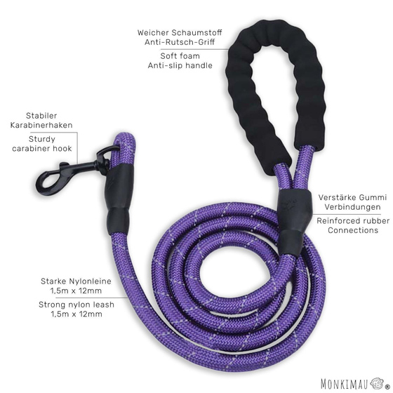 Hundeleine lila