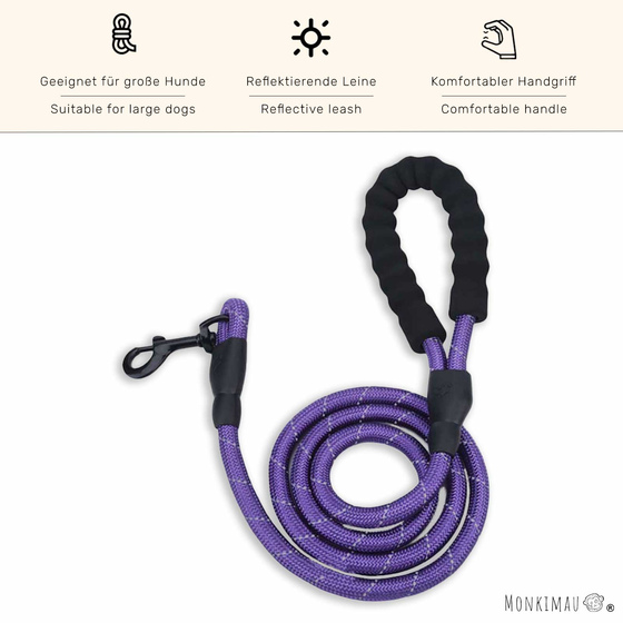 Hundeleine lila