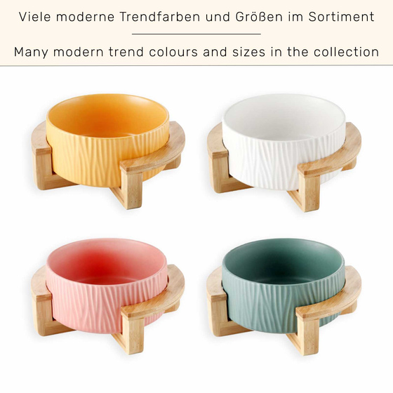 Hundenapf und Katzennapf aus Keramik grn 650 ml