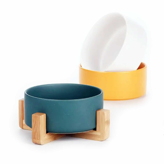 Hundenapf und Katzennapf aus Keramik wei 400ml