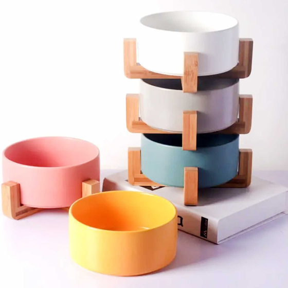 Hundenapf und Katzennapf aus Keramik pink 400ml