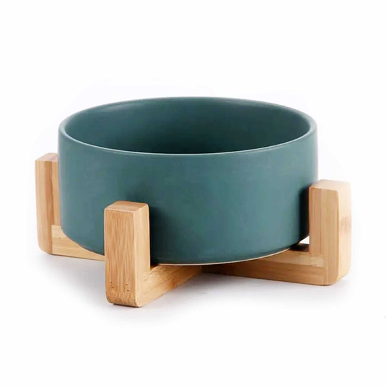 Hundenapf und Katzennapf aus Keramik gr�n 850ml