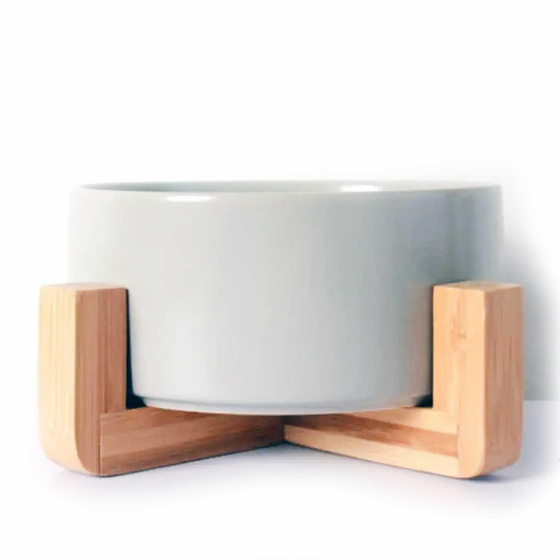 Hundenapf und Katzennapf aus Keramik grau 850ml