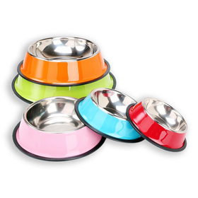 Hundenapf und Katzennapf aus Edelstahl XS - pink