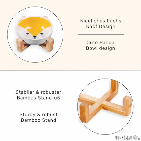 Hundenapf und Katzennapf aus Keramik - Fuchs