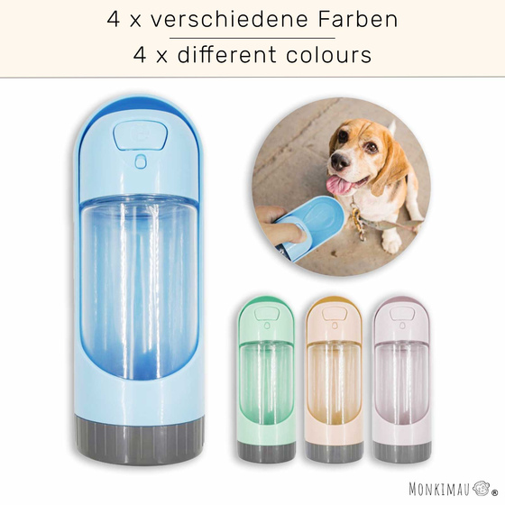 Trinkflasche Hund blau