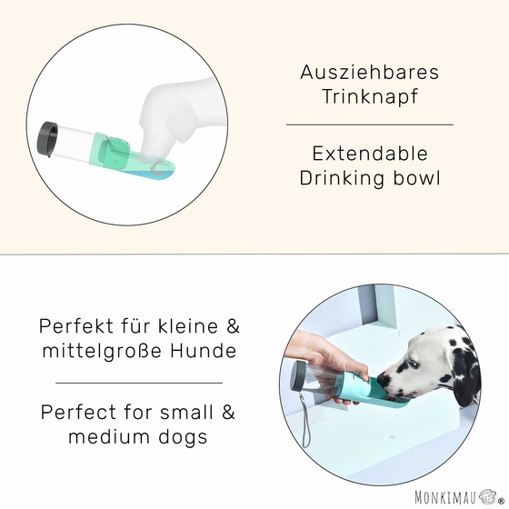 Trinkflasche Hund pink