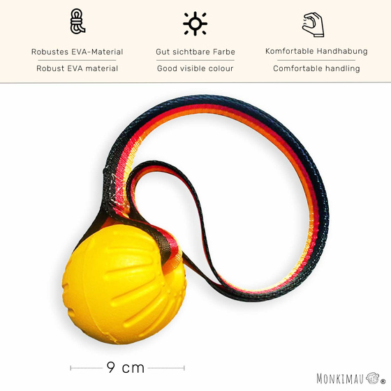 Interaktives Hundespielzeug Ball mit Seil