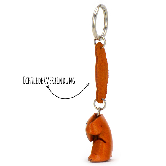 Mops Schlsselanhnger aus Leder