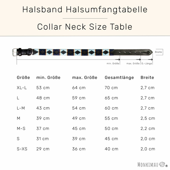 Hundehalsband aus Leder Polo Design S-XS