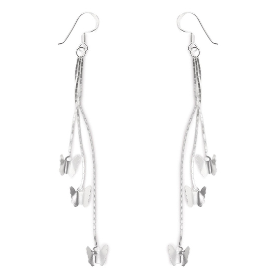 Auf dem Bild zu sehen sind Damen Ohrringe Schmetterlinge Ohrhnger aus 925 Sterling Silver echt Silber