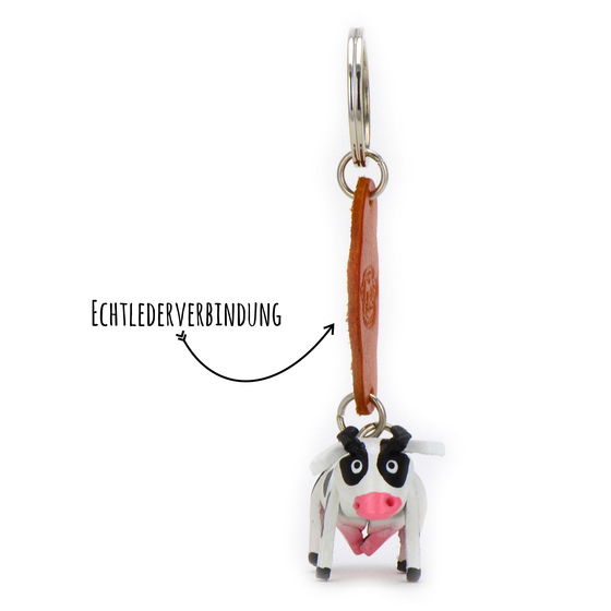 Kuh Schlsselanhnger aus Leder