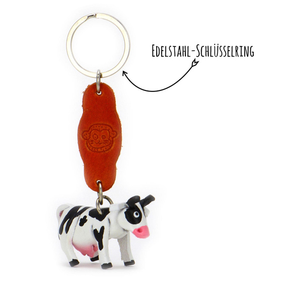 Kuh Schlsselanhnger aus Leder