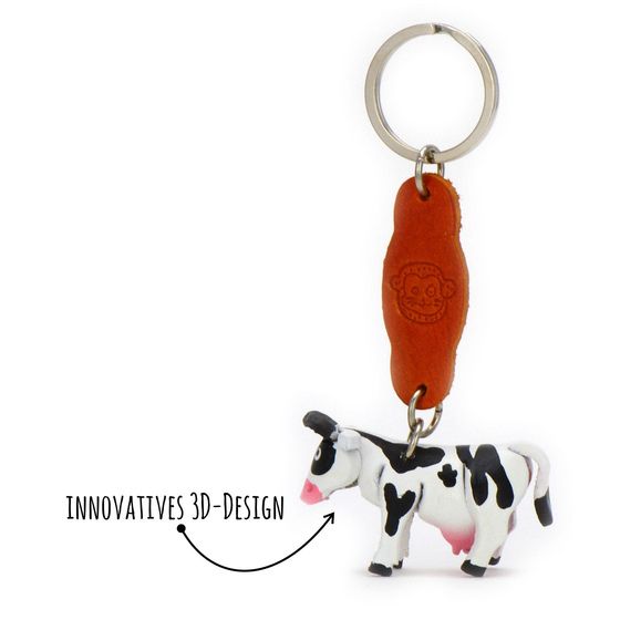 Kuh Schlsselanhnger aus Leder