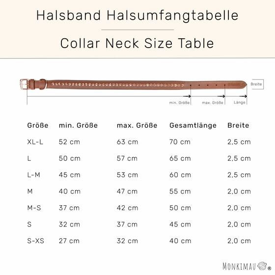 Hundehalsband aus Nappa-Leder braun gepolstert mit Kristallen S-XS