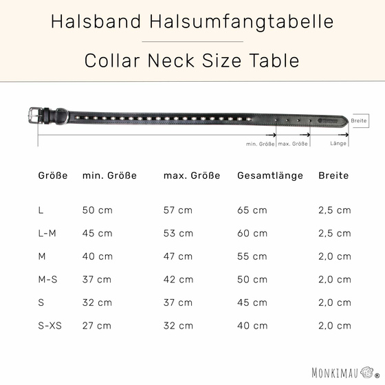 Hundehalsband aus Leder schwarz mit glitzer Kristallen M-S