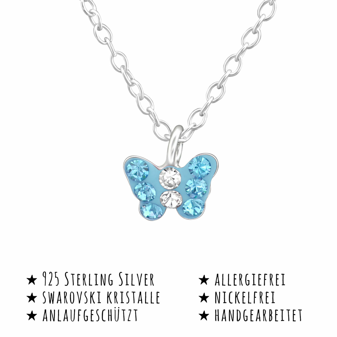 Schmetterling Kinder-Halskette aus Silber kaufen | Monkimau, 19,90 €