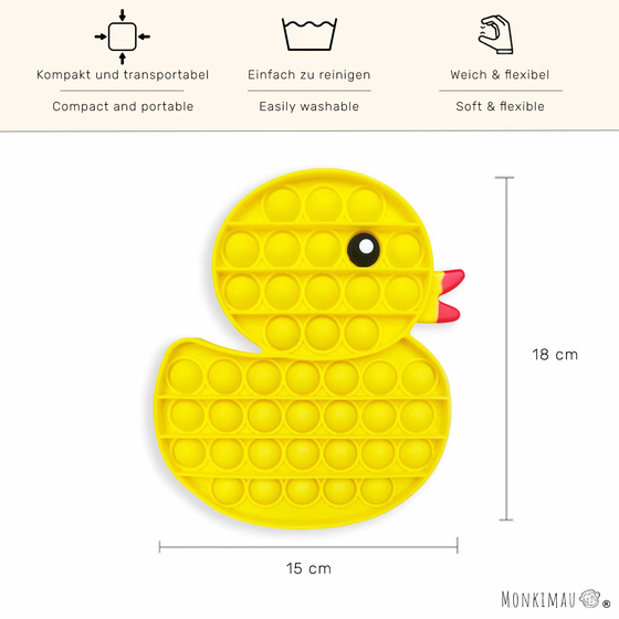 Pop it Spiel Ente aus Silikon