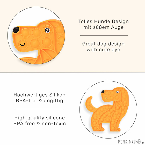 Pop it Spiel Hund aus Silikon