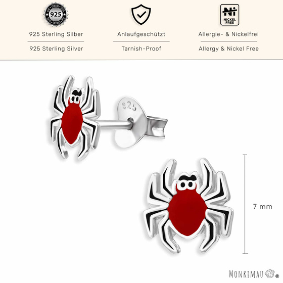 Spinnen Ohrringe aus 925 Silber