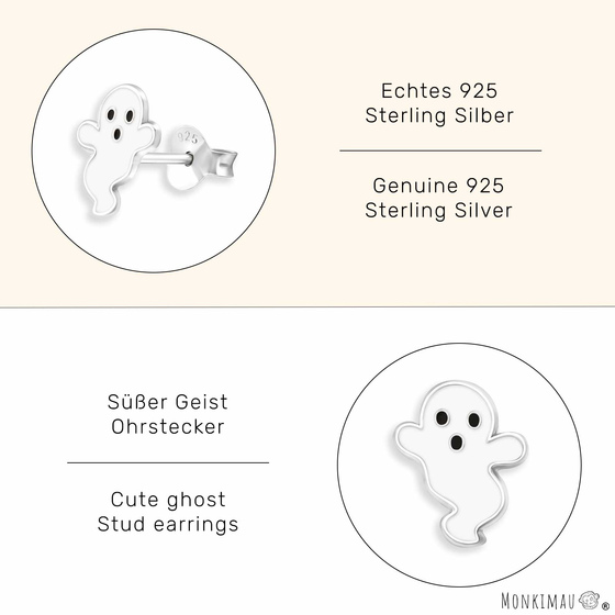 Kleiner Geist Ohrringe aus 925 Silber