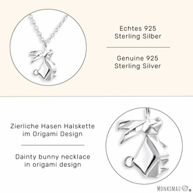 Findout Halskette – Sterling Silber Mit Diamant-Kaninchen-Anhänger (Modell F1421)