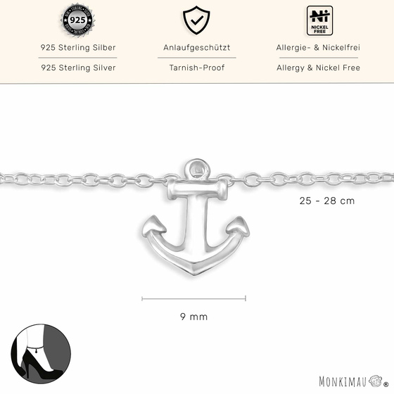 Anker Fukettchen aus 925 Silber