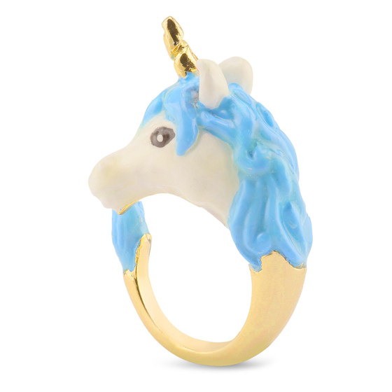 Einhorn Damen-Ring vergoldet
