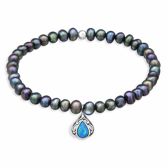 Auf dem Bild zu sehen sind Opal Armband aus Swasser Perlen