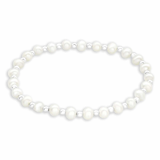 Zartes Perlenarmband mit Swasserperle in 925 Sterling Silber